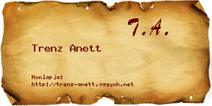 Trenz Anett névjegykártya